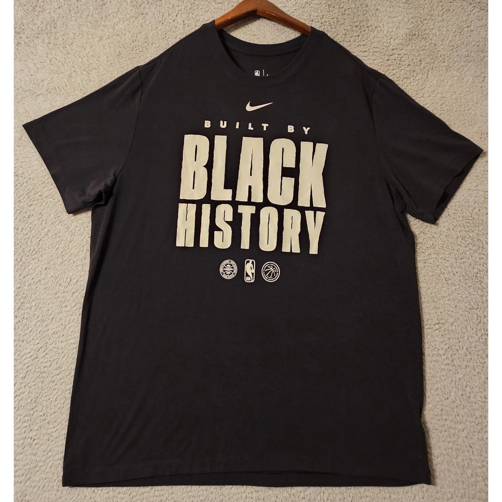 Nike NBA Built By Black History Dri-FIT T-Shirt Mens XL Black IF0462-010